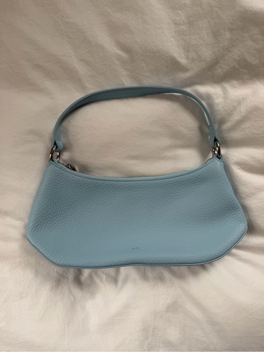 JW PEI Pastel Blue Pebbled Leather Shoulder Bag